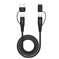 MODORWY 60W 4-en-1 câble de données de charge rapide en alliage d'aluminium + fil tressé câble rapide pour téléphones mobiles et ordinateurs