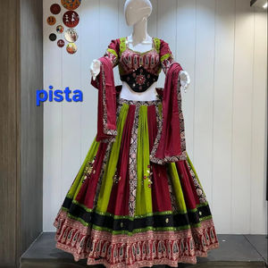 Festival indien Navratri Lehenga Lengha Choli Chaniya Choli Eslamic Vêtements Miroir Travail Blouse et Duppata Lahengha Choli - Product Image 1