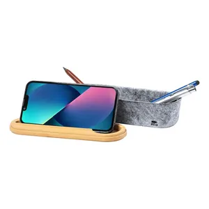 Porte-stylos écologique en RPET et bambou, gadgets de bureau durables - Product Image 5