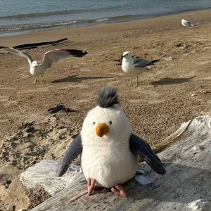 Jelly <b>Cat</b> Chipper Seagull Super Soft Comforter Plush Toy Kids' <b>Sofa</b> Cushion Vacation Props French Fries Partner for Beach - Product Image 5
