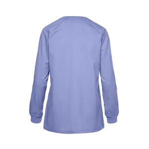 Mujeres de manga larga de alta calidad nuevo suave elástico Scrub chaquetas enfermera uniforme impreso Logo personalizado único Scrubs chaquetas médicas - Product Image 5