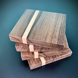 Solid Walnut <b>Coasters</b> with Smooth Finish and Wood Texture for Stylish Dining Decor and Premium Drinkware Support by Tradebyd - Product Image 1
