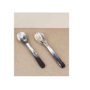 Cuillère en corne de buffle pour salade avec cuillère et serveur pour cuisine et dessus de table avec artisanat naturel - Product Image 5