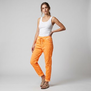 Jeggings con coulisse color neon in viscosa elasticizzata, taglia unica (taglie 38–44) - Product Image 1