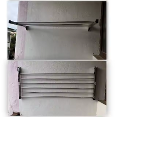 Tendedero de ropa de secado de Metal de acero inoxidable de alta calidad, colgador plegable de tipo de pie desmontable para uso en exteriores, India directa - Product Image 3