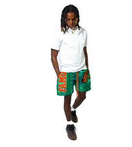 เสื้อ100% คอตตอนคอมบ์โอเวอร์ไซส์สำหรับผู้ชายเสื้อยืดกางเกงขาสั้นเซ็ตเสื้อยืดแบบสั่งทำสีตัดกันสำหรับฤดูร้อน - Product Image 1