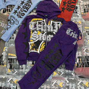 Chándal Deportivo para Hombre, Estilo Flare, 100% Algodón, con Capucha, Ligero, Transpirable, Elegante, de Primera Calidad, Superventas de Invierno - Product Image 5