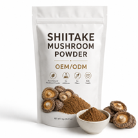 Poudre de champignons Shiitake séchés, épice naturelle, ingrédient d'assaisonnement, faible MOQ, emballage personnalisé, approvisionnement direct usine