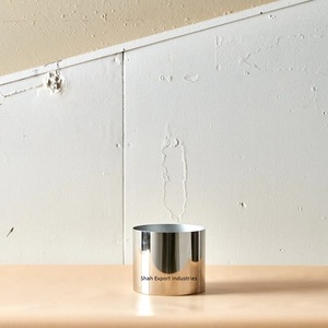 Silver Flower Vase New Design Metal Floral <b>Obsession</b> Cylinder Shape Flower Pot for Home & Wedding Decoration - Product Image 2