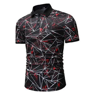 Polo de sublimación de algodón de verano de primera calidad para hombre, botón de cuarto, manga corta, cuello vuelto, Golf, tenis, negocios, informal - Product Image 2