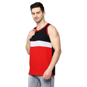 Meilleure vente hommes Gym débardeur surdimensionné respirant Polyester/coton tricoté tissu 220g décontracté plaine vêtements d'entraînement en gros - Product Image 3