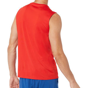 Camiseta sin mangas de gimnasio cómoda transpirable de secado rápido de alta calidad para hombre, camisetas sin mangas de talla grande tejidas de estilo informal para hombre - Product Image 3