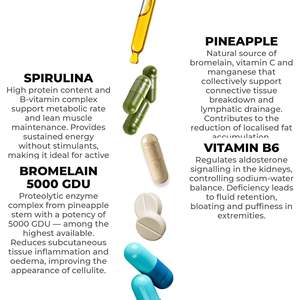 Complément Alimentaire RedMoringa Ananas Bromélaïne 5000 GDU Spiruline 60 Capsules Italie OEM Marque Privée Crème Amincissante - Product Image 3