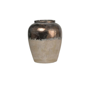 Vase à fleurs en métal de forme design, finition dorée, pour la décoration de la maison et des mariages - Product Image 6