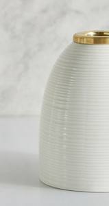 Modern White Ribbed <b>Vase</b> Style Incense Burner Minimalist Home Decor Western Design For Gifting And Home Decor Use - Product Image 6