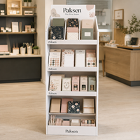 Étagère de présentation en carton ondulé pour livres, magazines, dépliants, présentoir promotionnel ODM pour la vente au détail