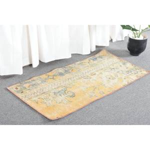 Alfombra de lana turca Vintage de 16x33 pies, diseño de retales amarillo y verde, técnica de tejido plano para decoración para sala de estar, respaldo de látex de 4m de ancho - Product Image 4