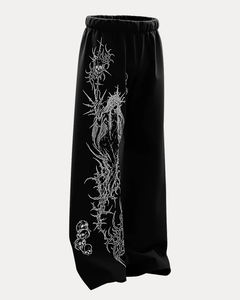 Pantalones Y2K de Pierna Recta Holgados para Hombre, Diseño Personalizado con Patrón de Rayos, Moda Casual Negra, Venta al por Mayor, Estilo Baggy - Product Image 5