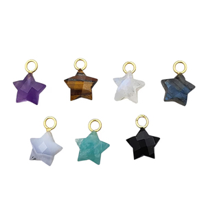 Amazonite 10mm Star Briolette Cut 925 Sterling Silver Gold Plated Loop Pendant Amazonite Charm Jewelry Making Bulk Wholesale - Product Image 6