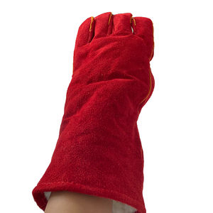 Gants de sécurité durables pour le soudage à l'arc à l'argon en cuir de vache naturel à haute température avec extension en peau de vache - Product Image 3