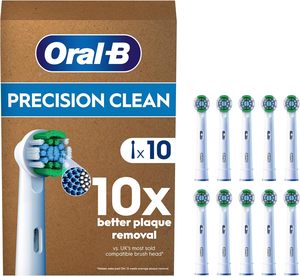 Cabezal de cepillo de dientes eléctrico Oral-B Pro Clean Original, cerdas en forma de X y anguladas para una eliminación más profunda de la placa, paquete de 10 - Product Image 1