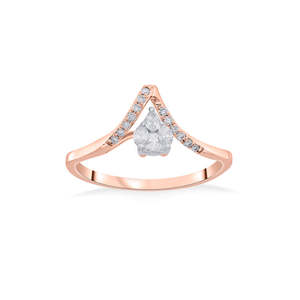 แหวนเพชร Apex Glint Cocktail สีโรสโกลด์ - Product Image 3