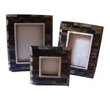 Cadre photo rectangulaire en MDF léger fait à la main avec un élégant design en incrustation d'os, imperméable, couleur et taille personnalisables - Product Image 4