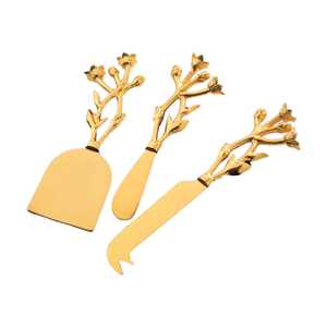 Brass <b>Cheese</b> <b>Set</b> Stainless Cutlery Kitchen Tools Tableware for Home Wedding Events Decorations Available at the Low Price - Product Image 4