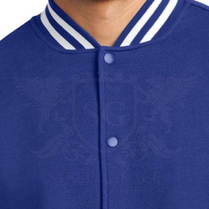 Fait sur mesure léger laine tissu cuir Lettermen veste hommes nouveau Style hiver chemise à capuche grande taille en gros disponible - Product Image 5