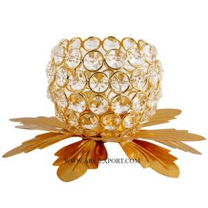 Lot de 3 bougeoirs de décoration de table classiques bougeoirs votifs en métal et cristal de qualité supérieure - Product Image 5