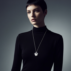 Haute qualité 925 argent minimaliste lien chaîne collier avec pendentif nouveau Design or Rhodium tenue quotidienne cadeau pour les femmes - Product Image 1