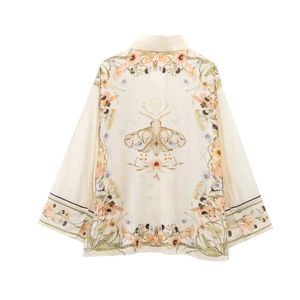 <b>Hawaiian</b> Custom Graphic Plus Size <b>Women's</b> Tropical Floral Printed Spring/Autumn Summer V-neck Eco-Friendly <b>Shirt</b> Blouses - Product Image 3