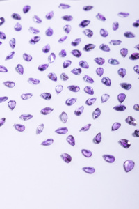Vente en gros de pierres précieuses en améthyste naturelle de qualité AAA du Brésil, 7x5 mm, pierres de quartz en vrac en forme de poire pour la fabrication de bijoux - Product Image 3