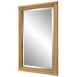 Espejo de pared de madera natural hecho a mano, rectangular para hotel, apartamento, sala de estar, dormitorio, pasillo, decoración de pared, espejo de tocador - Product Image 3