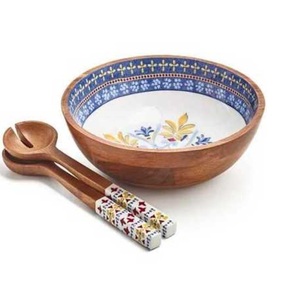 Bol en bois de noyer artisanal de style royal pour la restauration hôtelière, avec cuillère, décoration de table, bol à biscuits - Product Image 2