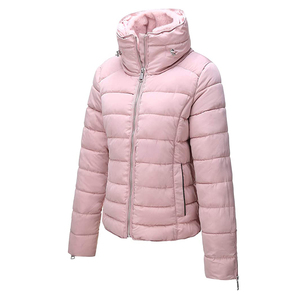 Abrigos cortos de burbujas acolchadas de invierno para mujer de la mejor calidad, chaquetas de plumón de talla grande con cierre de cremallera transpirable - Product Image 3