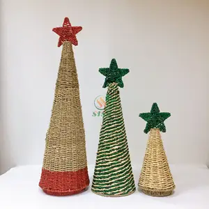 Milieuvriendelijk Zeegras Kerstboom/Kleurrijk Handgeweven Zeegras Xmas Pijnboom/Vakantiehuis Decor Gemaakt In Vietnam