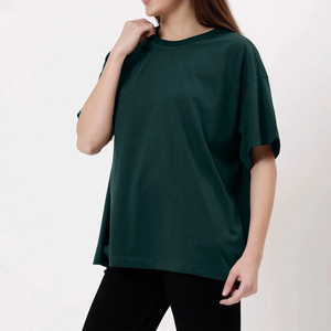 T-shirt ample et respirant pour femme, 100 % coton, à épaules tombantes, manches courtes, personnalisable (couleur et logo) – Collection été - Product Image 3