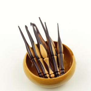 Crochets à crochet en bois naturel, fait sur mesure, avec tailles, gravés au laser, adapté aux magasins d'artisanat à aiguilles, 50 pièces - Product Image 2