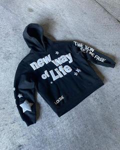 Puff Print Custom Logo High Quality Flared Sweatpants And Hoodie Set Sports <b>Tracksuits</b> <b>Thermal</b> Set Jogging Fleece <b>Tracksuits</b> - Product Image 2