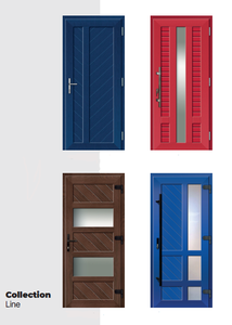 Línea de bosque | Puerta de PVC verde oscuro con acabado mate natural - Product Image 4