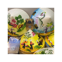 Sombrero Tradicional Vietnamita Non La con Logotipo Personalizado, Hecho a Mano con Bambú, Hierba Natural y Hoja de Palma, para Viajes, Uso Diario y Casual