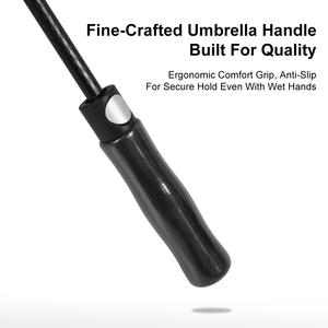 Parapluie Automatique Professionnel à Couche Unique, Diamètre 128 cm, Cadre en Fibre de Verre Robuste 14 mm, 10 Baleines, Résistant au Vent 45 mph, Tissu Pongee, Logo Personnalisé - Product Image 3