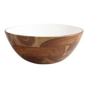 Beau bol de service en bois poli pour les réunions de famille dîners présentation polyvalente élégante - Product Image 2