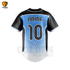 Vente en gros Vêtements de sport de baseball et softball pour hommes avec logo personnalisé Tenue de sport en maille vierge bon marché Tenue de softball à boutons - Product Image 2