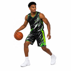 Ensemble maillot et short de basketball pour homme, col en V, sans manches, impression personnalisée de haute qualité, vêtements de sport respirants, toutes saisons - Product Image 5