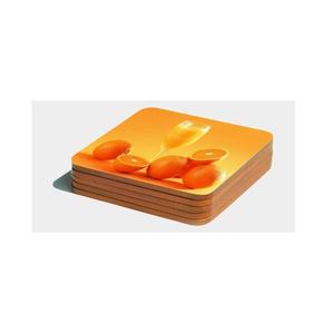 Posavasos estampado de fruta de MDF y naranja, diseño único de la India para la venta a granel, para uso doméstico, hotel - Product Image 1