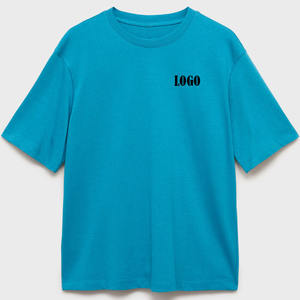 เสื้อยืดผ้าฝ้ายฟอกสีวินเทจสำหรับผู้ชายแบบลำลองปักลายโลโก้ขนาดใหญ่พิเศษของ100% - Product Image 4