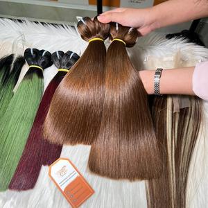 Extensiones de Cabello Natural Negro Liso de Lujo, Cabello Virgen Remy, Ondulado Sedoso, Doble Trama, Vietnamita, Venta al por Mayor - Product Image 6