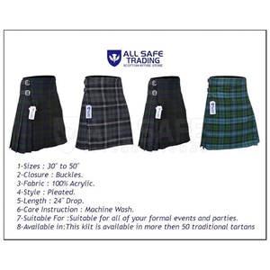 Kilts híbridos escoceses para hombre, ropa de calle de tendencia inspirada en el diseño plisado de tartán, ropa de moda europea moderna - Product Image 5